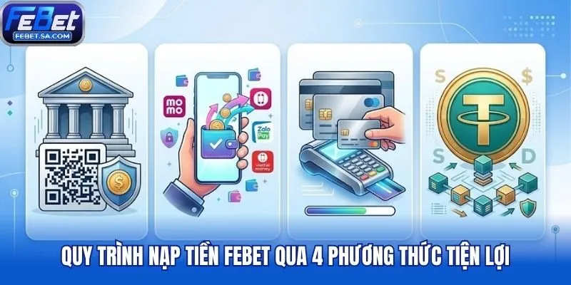 Quy trình nạp tiền Febet qua 4 phương thức tiện lợi