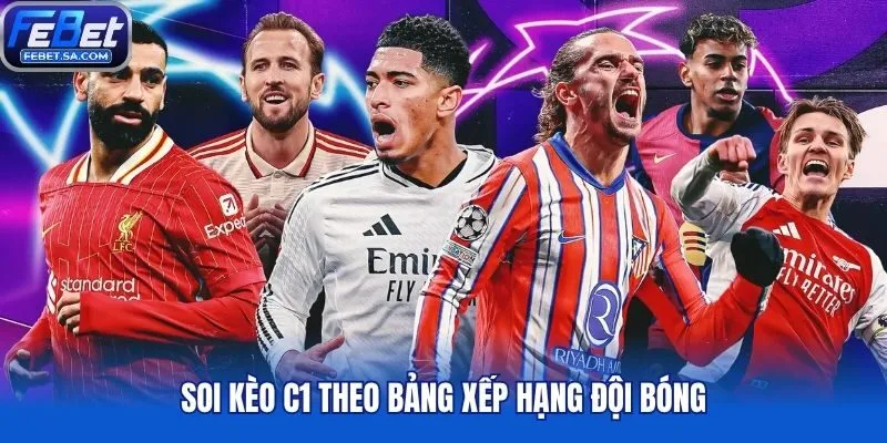Soi kèo C1 theo bảng xếp hạng đội bóng